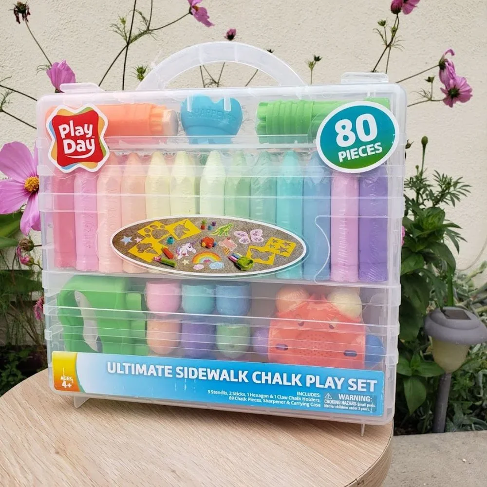 NEW 80 Piece Sidewalk Chalk Toddler Arts  Crafts Art Easter Basket Gift